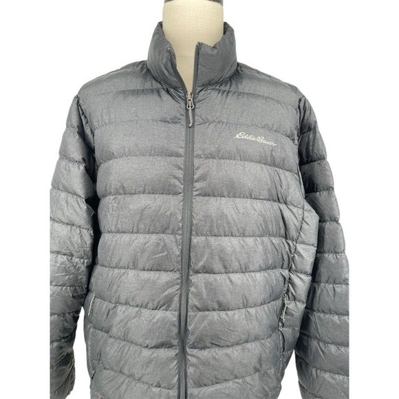 Eddie Bauer Men's Smoke Heather Gray CirrusLite Down Puffer Jacket Packable 2XL - Picture 4 of 13